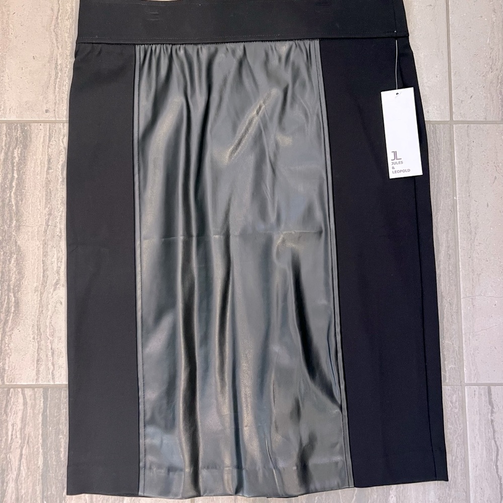 Leather pencil skirt